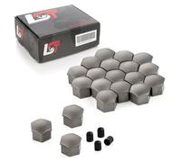 20x Cappuccio Tappi a Vite Ruota Set Grigio 17 MM per di Antenna Audi 80 90 100