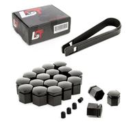 20x Cappuccio Tappi a Vite Ruota Set Nero 17 MM per Audi 80 90 100 A4 A6