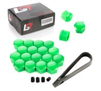 20x Cappuccio Tappi a Vite Ruota Set Verde 17 MM