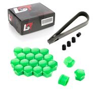 20x Cappuccio Tappi a Vite Ruota Viti per Ruote Set Verde 17 MM per Opel