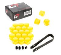 20x Cappuccio Tappi a Vite Ruota Viti per Set Giallo Lucido 17 MM Seat Altea