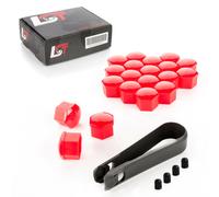20x Cappuccio Tappi a Vite Ruota Viti per Set Rosso Lucido 17 MM Mini