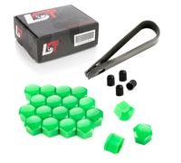 20x Cappuccio Tappi a Vite Ruota Viti per Set Verde 17 MM Porsche Kramer