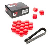 20x Cappuccio Tappi a Vite Ruota Viti Rosso 17mm per VW Lupo