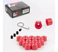 20x Cappuccio Tappo Vite Ruota Viti per Ruote Set Rosso 17 MM per