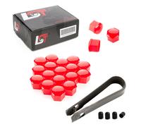 20x Cappuccio Tappo Vite Ruota Viti per Ruote Set Rosso 17 MM per Alfa