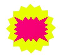 20x Cartellini Segnaprezzo per le Offerte e Promozioni per Negozi e Attività Commerciali 2 Misure e Forme Diverse Colore Giallo e Viola