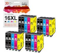 20x Cartucce ejet 16XL Compatibili Epson 16 XL Workforce WF Serie CMYK Nero