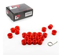 20x Cerchioni Viti Cappelli Protezione Antifurto 17 MM Rosso per VW EOS Fox Golf
