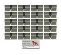 20X Cilindro Profilo 60Mm 30/30 Not+Pericolo 100 Chiavi Insieme Con Card