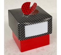 20X COCCINELLA scatola portaconfetti fondo e coperchio BOMBONIERA LAUREA 0R3E