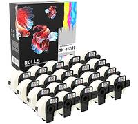 20x Compatibili Rotoli DK-11201 29mm x 90mm Etichette adesive per Brother P-Touch QL-500 QL-550 QL-560 QL-570 QL-700 QL-720NW QL-800 QL-810W QL-820NWB QL-1050 QL-1110NWB (400 Etichette per Rotolo)
