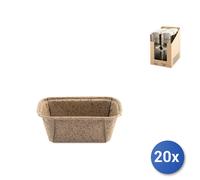 20x Confezioni 6 Stampi Cacao Rettangolari 10x6x4cm H&H