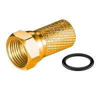 20x Connettore F 7mm Cu dorato BIG DADO