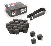 20X Copertura Della Vite Della Ruota 17Mm Nera Opaca Per SUBARU