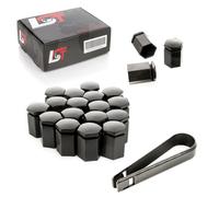 20X Coperture Delle Viti Delle Ruote Lunghe Nere 17 Mm Per VOLVO