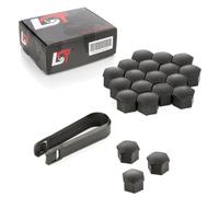 20X Coperture Delle Viti Delle Ruote Nero Opaco 17 Mm Per MERCEDES-BENZ