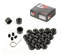 20X Coperture Delle Viti Delle Ruote Nero Opaco 17 Mm Per RENAULT