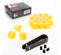 20X Coperture Delle Viti Delle Ruote Set Giallo 17 Mm Per HONDA
