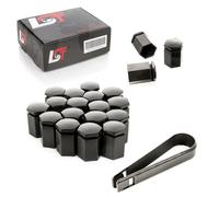 20X Coperture Delle Viti Lunghe Nere 17 Mm Per AUDI 80 90 100 A4 A6