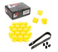 20X Coperture Delle Viti Set Giallo Lucido 17 Mm Per DACIA