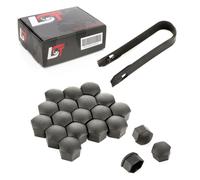 20X Coprimozzi 17 Mm Neri Rudi Per AUDI Q2 Q3 Q5 Q7