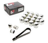 20X Coprimozzi Coprivalvole Dadi Ruota 17 Mm Cromati Per BMW Serie 2 Serie 3