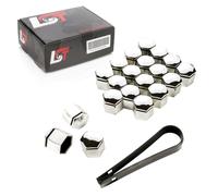 20X Coprimozzi Coprivalvole Dadi Ruota 19 Mm Cromati Per BMW Serie 2 3