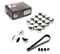 20X Coprimozzi Coprivalvole Dadi Ruota 19 Mm Cromati Per BMW Serie 2 3