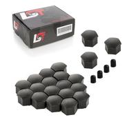 20X Coprimozzi Delle Ruote Dadi 17 Mm Neri Per DAIHATSU