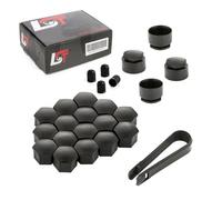 20X Coprimozzi Delle Ruote Dadi Di Sicurezza 17 Mm Neri Per VAUXHALL