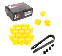 20X Coprimozzi Delle Ruote Set Di Dadi 17 Mm Giallo Per SUBARU