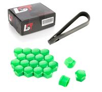 20X Coprimozzi Delle Ruote Set Di Dadi 17 Mm Verde Lucido Per CHRYSLER