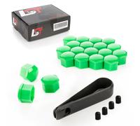 20X Coprimozzi Delle Ruote Set Di Dadi 17 Mm Verde Lucido Per MINI