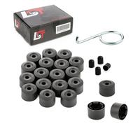 20X Coprimozzi Delle Ruote Set Di Dadi Di Sicurezza 17 Mm Neri Per SAAB