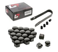 20X Coprimozzi Radiali Set 17 Mm Nero Per AUDI 80 A4