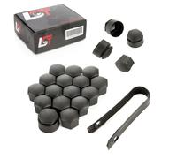 20X Coprimozzo Antifurto Per Dadi Di Ruota Set 17 Mm Nero Per SEAT
