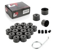 20X Coprimozzo Delle Ruote Set Di Dadi 17 Mm Nero Per JEEP