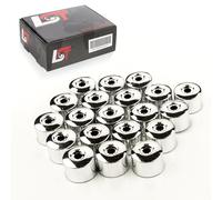 20X Coprimozzo Delle Viti Della Ruota Set 17 Mm Cromato Per VW