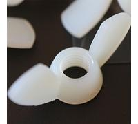 20x Dadi a Farfalla M8 Crema Acrilici, Viti in Plastica Acrilica, Nylon