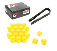 20X Dadi Di Ruota Esagonali Con Cappucci Set 17 Mm Giallo Per AUDI 80 90 100 A4