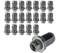 20x Dado ruota M12x1.5 flangia piatta 47mm | dimensione della chiave inglese 21mm compatibile con Lexus ES III GS I GS II GX I AWD GX II AWD IS I LS