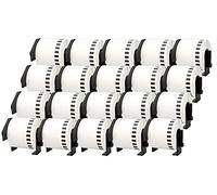 20x DK-22205 62 mm x 30,48 m Compatibili Etichette Nastri adesive continuo per Brother P-Touch QL-1110NWB QL-1100 QL-1060N QL-500 QL-500A QL-500BW QL-570 QL-580 QL-700 QL-710W QL-800 QL-810W QL-820NWB
