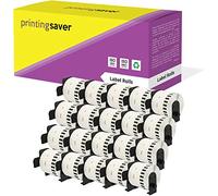 20x DK-44605 nero su giallo 62 mm x 30,48 m Compatibili Etichette Nastri adesive continuo removibile per Brother P-Touch QL-1110NWB QL-1100 QL-1060 QL-500 QL-570 QL-580 QL-700 QL-800 QL-810W QL-820NWB
