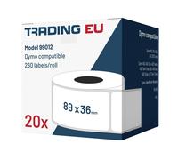 20x Etichetta compatibile con Dymo 99012 36 x 89 mm 260 etichette per bobina