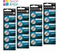 20x EverActive CR2016 3V Batterie A Bottone A Pila Moneta Al Litio DL2016