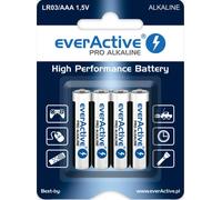 100x everActive PRO ALKALINE LR03 AAA 1,5 V batteria micro confezione da 4