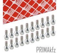 20x Febi Viti per Ruote Sede Conica F Esagono Esterno Opel Fiat Suzuki 47,5mm
