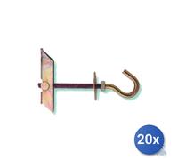 20x Fischer tassello A Farfalla Kdh 6 Con Occhiolo Aperto Mm 16 Vite M 6X100