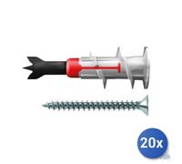 20x Fischer Tassello Autoforante Bi-Materiale Con Vite Duoblade S Per Foro 8 Mm